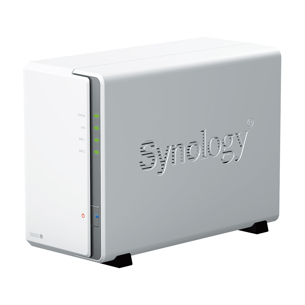 407814-ds223j-4711174724765-0.webp Synology Tower NAS DS223j up to 2 HDD/SSD Realtek RTD1619B Processor frequency 1.7 GHz 1 GB DDR4
