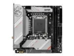 MSI   MPG B760I EDGE WIFI   Processor family Intel   Processor socket  LGA1700   DDR5 DIMM   Memory slots 2   Supported hard disk drive interfaces SATA, M.2   Number of SATA connectors 4   Chipset Intel B760   Mini-ITX