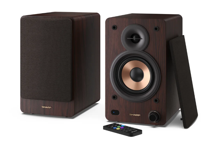 408979-cp-ss30-br-4974019216584-0.webp Sharp CP-SS30 Bookshelf Speakers, Brown Sharp Speakers CP-SS30(BR) Bookshelf 60 W Bluetooth Brown Wireless connection
