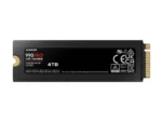 SSD Samsung 990 PRO su šilumokaičiu, matomas iš šono
