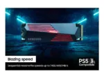 SSD Samsung 990 PRO su aušintuvu, matomas iš šono