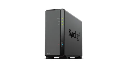 Synology   Tower NAS   DS124   up to 1 HDD/SSD   Realtek   RTD1619B   Processor frequency 1.7 GHz   1 GB   DDR4