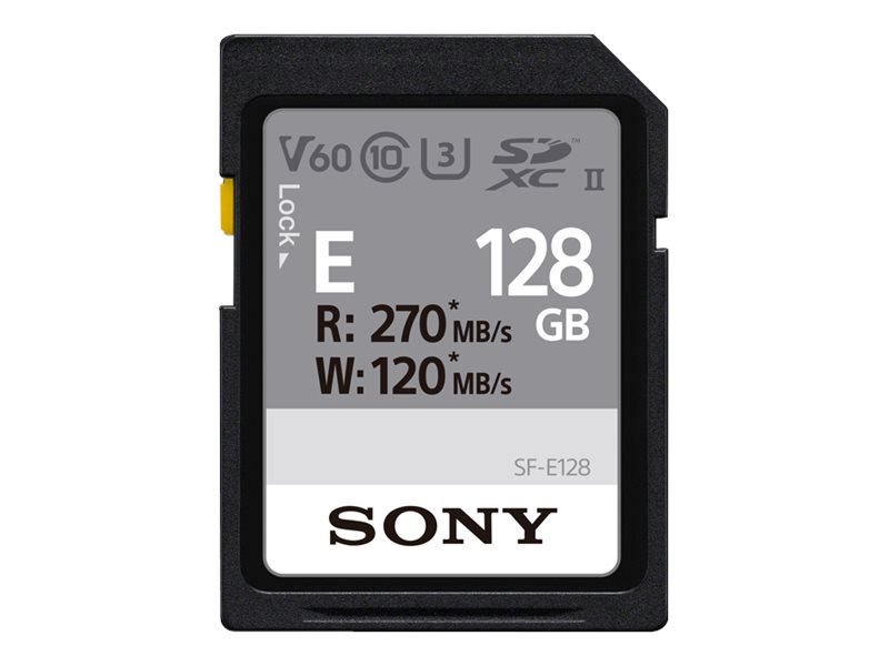 410907-sfe128a-ae-4548736147409-0.webp Sony UHS-II SDXC Memory Card SF-E 128 GB SDXC Flash memory class 10, U3, V60