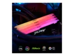 Atminties modulis Kingston FURY Beast RGB, matomas iš šono, su RGB apšvietimu