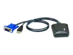 Aten   Laptop USB KVM Console Crash Cart Adapter IT Kit   CV211CP1   1 x USB Mini Type B Female, 1 x USB Type A Male, 1 x VGA Male (Blue)