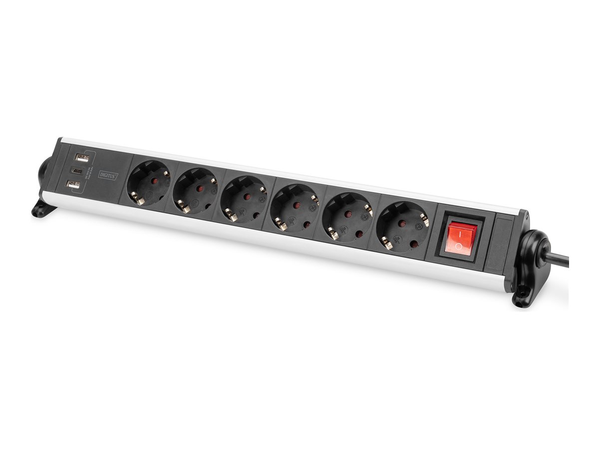 412179-da-70624-4016032487012-0.webp Digitus Office Power Strip DA-70624 Silver/Black