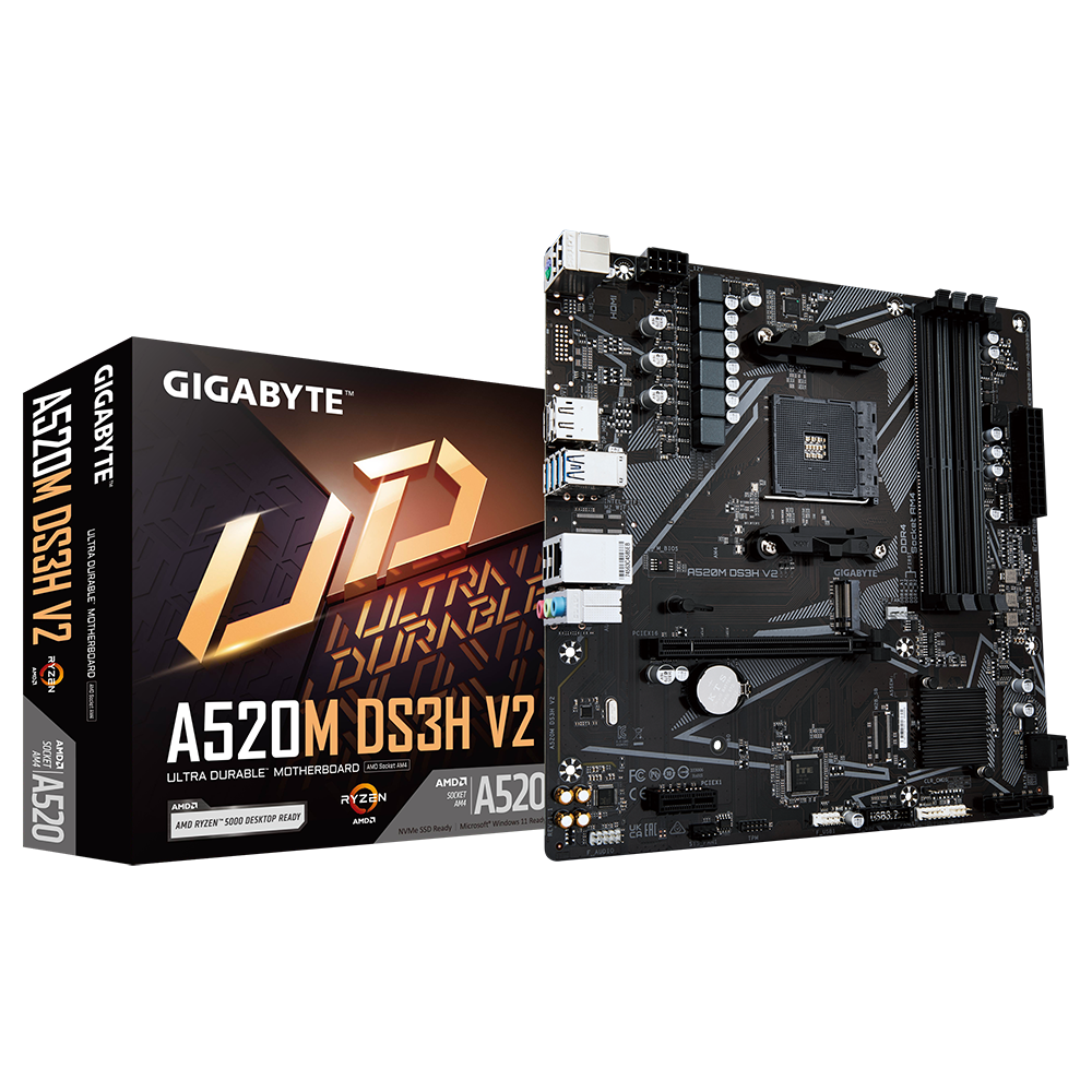 413559-a520m-ds3h-v2-4719331854690-0.webp Gigabyte A520M DS3H V2 su AMD A520 lustu ir AM4 procesoriaus lizdu
