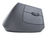 Ergonominė pelė Logitech MX VERTICAL, šoninis vaizdas su USB ir Bluetooth jungtimis