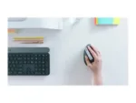 Pelė Logitech MX VERTICAL, šoninis vaizdas, rodo ergonomišką formą ir mygtukus
