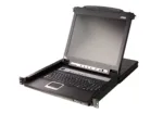 Aten   8-Port PS/2-USB VGA 17″ LCD KVM Switch with Daisy-Chain Port and USB Peripheral Support   CL5708M