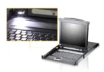 Aten   8-Port PS/2-USB VGA 17″ LCD KVM Switch with Daisy-Chain Port and USB Peripheral Support   CL5708M