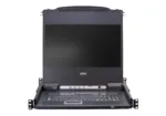Aten   8-Port PS/2-USB VGA 17″ LCD KVM Switch with Daisy-Chain Port and USB Peripheral Support   CL5708M