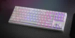 Genesis   THOR 404 TKL   Mechanical Gaming Keyboard   Wired   US   RGB   White   USB-A   Gateron Yellow Pro