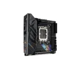 Asus   ROG STRIX B760-I GAMING WIFI   Processor family Intel   Processor socket LGA1700   DDR5 SDRAM   Supported hard disk drive interfaces M.2, SATA   Number of SATA connectors 4