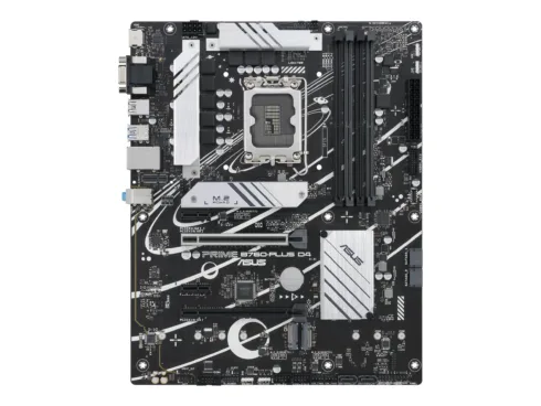 Asus   PRIME B760-PLUS D4   Processor family Intel   Processor socket LGA1700   DDR4   Supported hard disk drive interfaces M.2, SATA   Number of SATA connectors 4