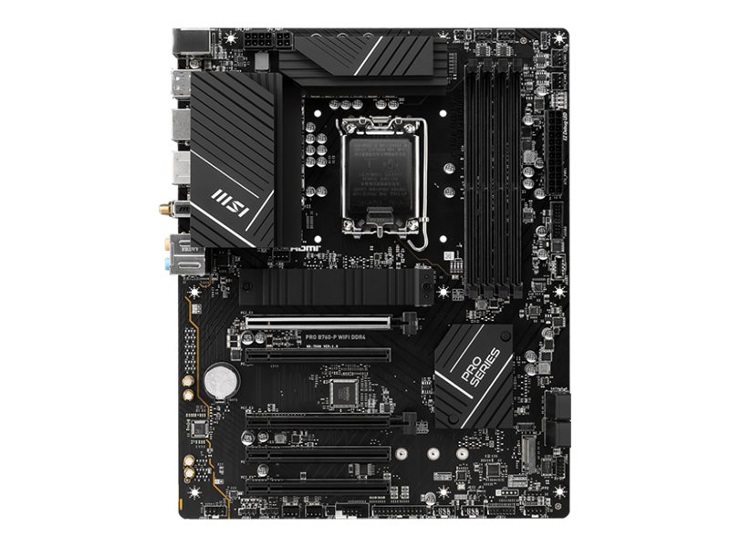 417466-pro-b760-p-wifi-ddr4-4711377028363-0.webp MSI PRO B760-P WIFI DDR4 Processor family Intel Processor socket LGA1700 DDR4 Supported hard disk drive interfaces SATA, M.2 Number of SATA connectors 4