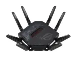 Quad-band Gaming Router (EU+UK)   ROG Rapture GT-BE98   802.11ax   10/100/1000 Mbit/s   Ethernet LAN (RJ-45) ports 1   Mesh Support Yes   MU-MiMO Yes   5G   Antenna type External   1 x USB 3.2 Gen1, 1 x USB 2.0
