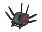 Quad-band Gaming Router (EU+UK)   ROG Rapture GT-BE98   802.11ax   10/100/1000 Mbit/s   Ethernet LAN (RJ-45) ports 1   Mesh Support Yes   MU-MiMO Yes   5G   Antenna type External   1 x USB 3.2 Gen1, 1 x USB 2.0
