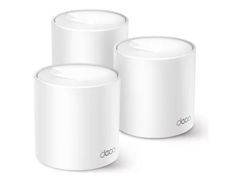 AX1500 Whole Home Mesh Wi-Fi 6 System   Deco X10 (3-pack)   802.11ax   10/100/1000 Mbit/s   Ethernet LAN (RJ-45) ports 1   Mesh Support Yes   MU-MiMO Yes   No mobile broadband   Antenna type Internal