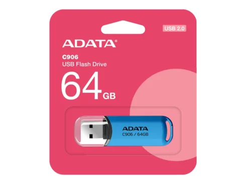 ADATA USB atmintinė C906, 64 GB, USB 2.0, mėlyna