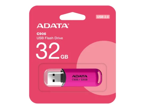 ADATA USB atmintinė C906, 32 GB, USB 2.0, rožinė