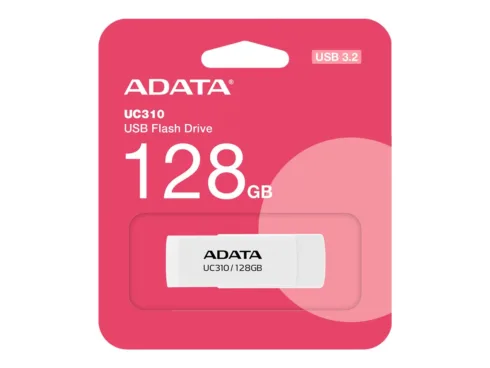 ADATA USB atmintinė UC310 128 GB, USB 3.2 Gen1, balta