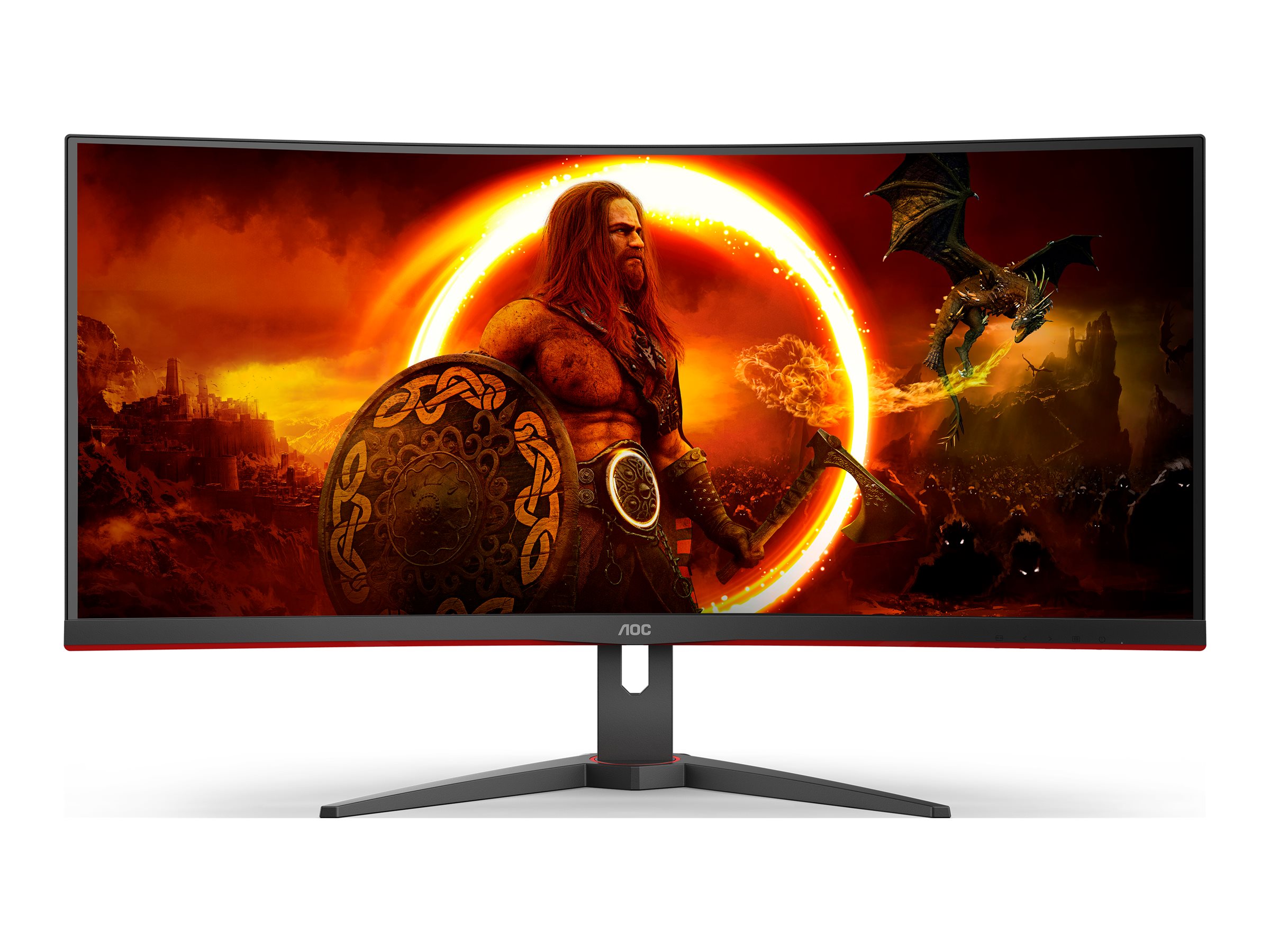 421161-cu34g2xe-bk-4038986111348-0.webp AOC Monitor CU34G2XE/BK 34 ” VA 21:9 144 Hz 1 ms 3440 x 1440 pixels 300 cd/m² HDMI ports quantity 1