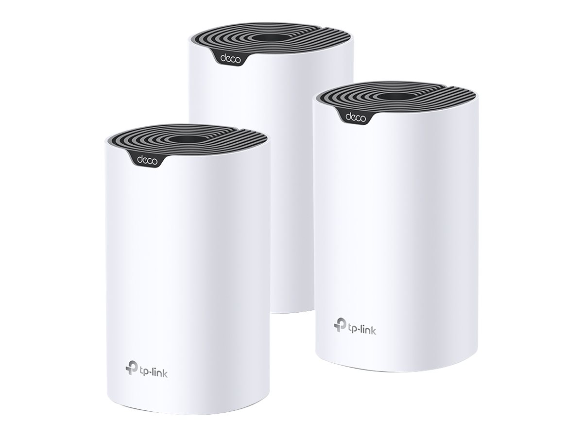421621-deco-s7-3-pack-6935364073022-0.webp AC1900 Whole Home Mesh Wi-Fi System Deco S7 (3-pack) 802.11ac 10/100/1000 Mbit/s Ethernet LAN (RJ-45) ports 1 Mesh Support Yes MU-MiMO Yes No mobile broadband Antenna type Internal
