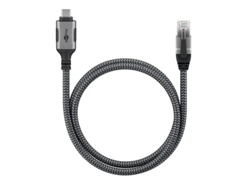 Goobay   USB-A 3.1 to RJ45 Ethernet Cable, 1 m   70696   Black