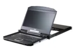 Aten 16-Port Short Depth PS/2-USB VGA Single Rail WideScreen LCD KVM Switch 18,5″ 1366×768   CL3116NX
