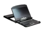 Aten CL3884NW-ATA-AG 4-Port USB HDMI Multi-View Dual Rail WideScreen LCD KVM Switch   Aten 4-Port USB HDMI Multi-View Dual Rail WideScreen LCD KVM Switch   CL3884NW