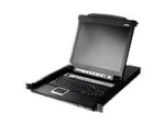 Aten 8-Port PS/2-USB VGA 17″ LCD KVM Switch with Daisy-Chain Port and USB Peripheral Support with Fingerprint reader   CL5708FM