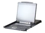 Aten 16-Port PS/2-USB VGA 19″ LCD KVM over IP Switch with Daisy-Chain Port and USB Peripheral Support   CL5716IN