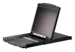 Aten 8-Port PS/2-USB VGA Dual Rail 19″ LCD KVM Switch with Daisy-Chain Port and USB Peripheral Support   CL5808N