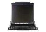 Aten 8-Port PS/2-USB VGA Dual Rail 19″ LCD KVM Switch with Daisy-Chain Port and USB Peripheral Support   CL5808N