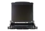 Aten 16-Port PS/2-USB VGA Dual Rail 19″ LCD KVM Switch with Daisy-Chain Port and USB Peripheral Support   CL5816N