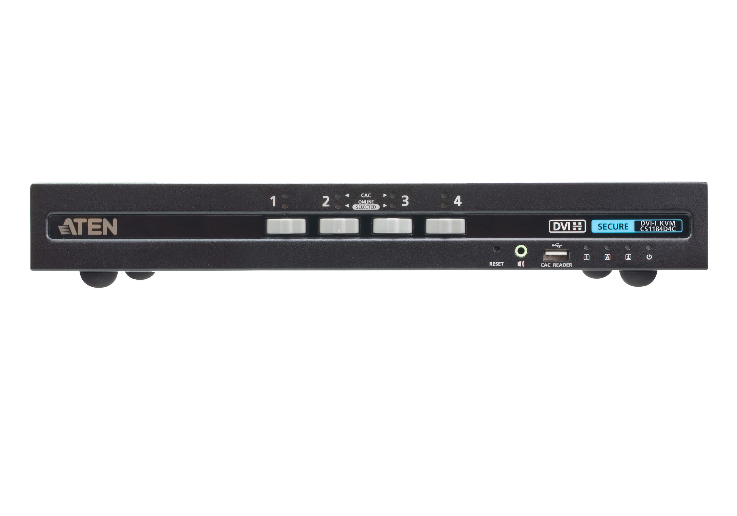 424920-cs1184d4c-at-g-4710469341380-0.webp Aten 4P USB DVI Single Display PP4 Secure KVM (CAC) CS1184D4C