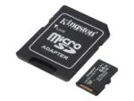 microSDHC/SDXC kortelė su SD adapteriu, matoma iš šono