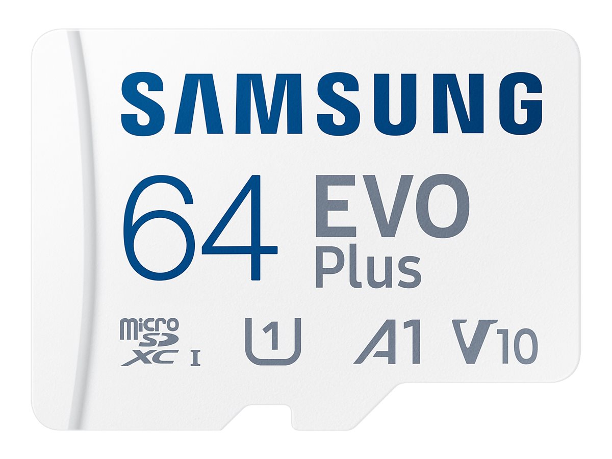 426028-mb-mc64sa-eu-8806095420134-0.webp Samsung EVO Plus 64 GB microSDXC atminties kortelė, U1, V10