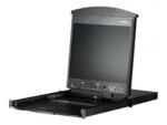 Aten   8-Port Cat 5 Dual Rail 17″ LCD KVM Switch with Daisy-Chain Port   KL1508AM-AXA-AG   1 x USB Type-A Female
