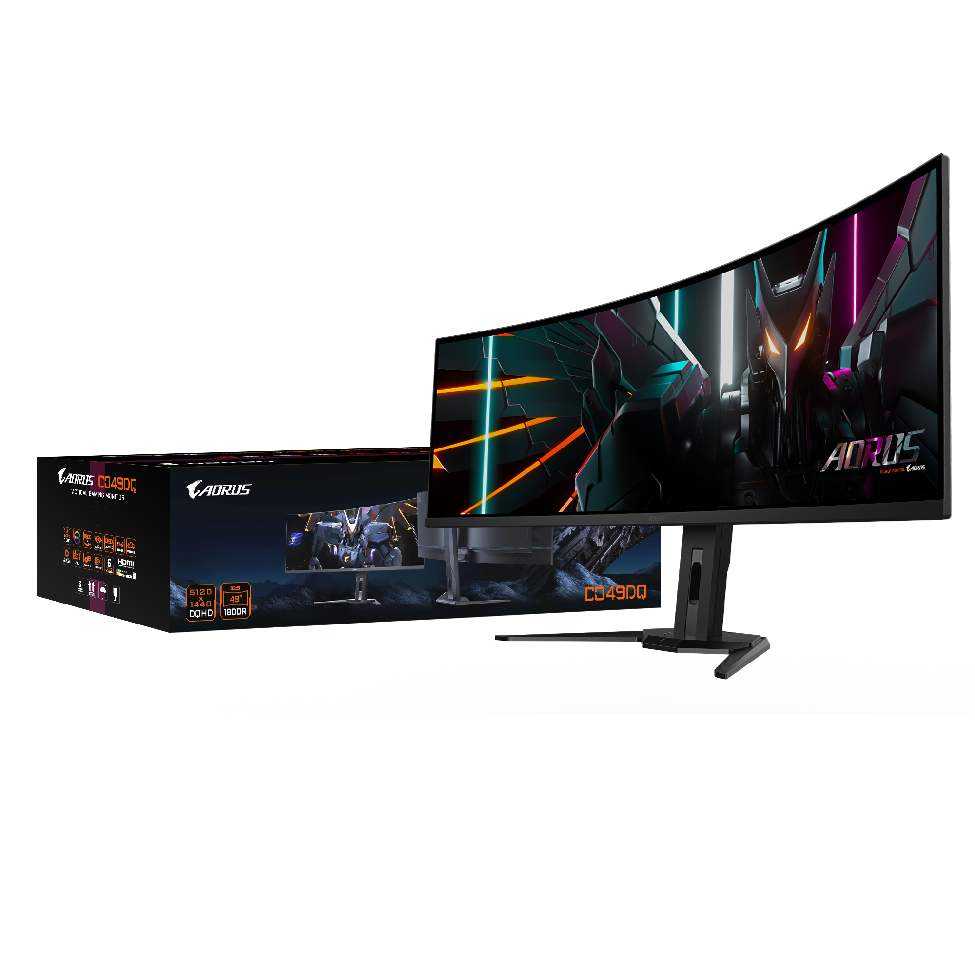 426557-aorus-co49dq-ek1-4719331855680-0.webp Gigabyte CO49DQ 49 ” OLED DQHD 32:9 144 Hz 3 ms 5120 x 1440 pixels 250 cd/m² HDMI ports quantity 2 x HDMI 2.1 Black Warranty 36 month(s)
