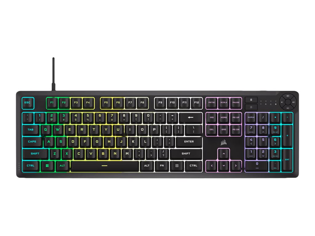 430688-ch-9226c65-na-840006666547-0.webp Corsair K55 CORE RGB Gaming keyboard Wired NA Black USB 2.0 Type-A