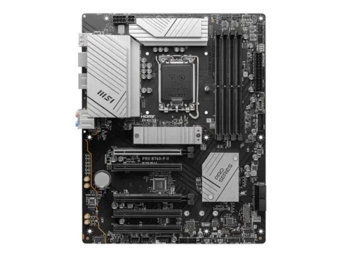 MSI   PRO B760-P II   Processor family Intel   Processor socket LGA1700   DDR5   Number of SATA connectors 4