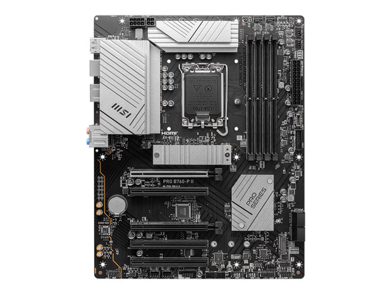 430876-pro-b760-p-ii-4711377193887-0.webp MSI PRO B760-P II Processor family Intel Processor socket LGA1700 DDR5 Number of SATA connectors 4