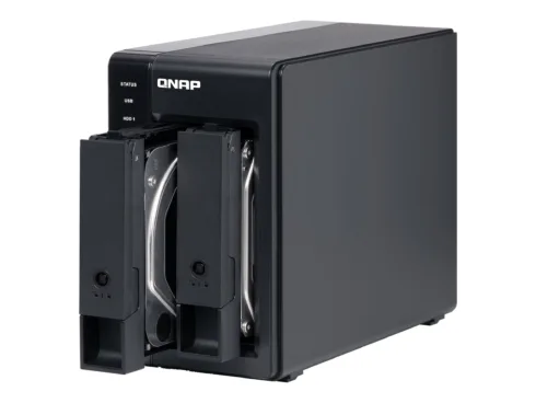 QNAP 2 Bay USB Type-C Direct Attached Storage with Hardware RAID   TR-002   Micro   6 GB   Black