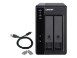 QNAP 2 Bay USB Type-C Direct Attached Storage with Hardware RAID   TR-002   Micro   6 GB   Black