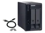 QNAP 2 Bay USB Type-C Direct Attached Storage with Hardware RAID   TR-002   Micro   6 GB   Black
