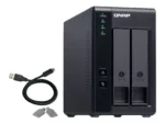 QNAP 2 Bay USB Type-C Direct Attached Storage with Hardware RAID   TR-002   Micro   6 GB   Black