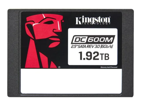 Kingston DC600M 1920 GB SSD su SATA Rev. 3.0 ir 560 MB/s skaitymo greičiu
