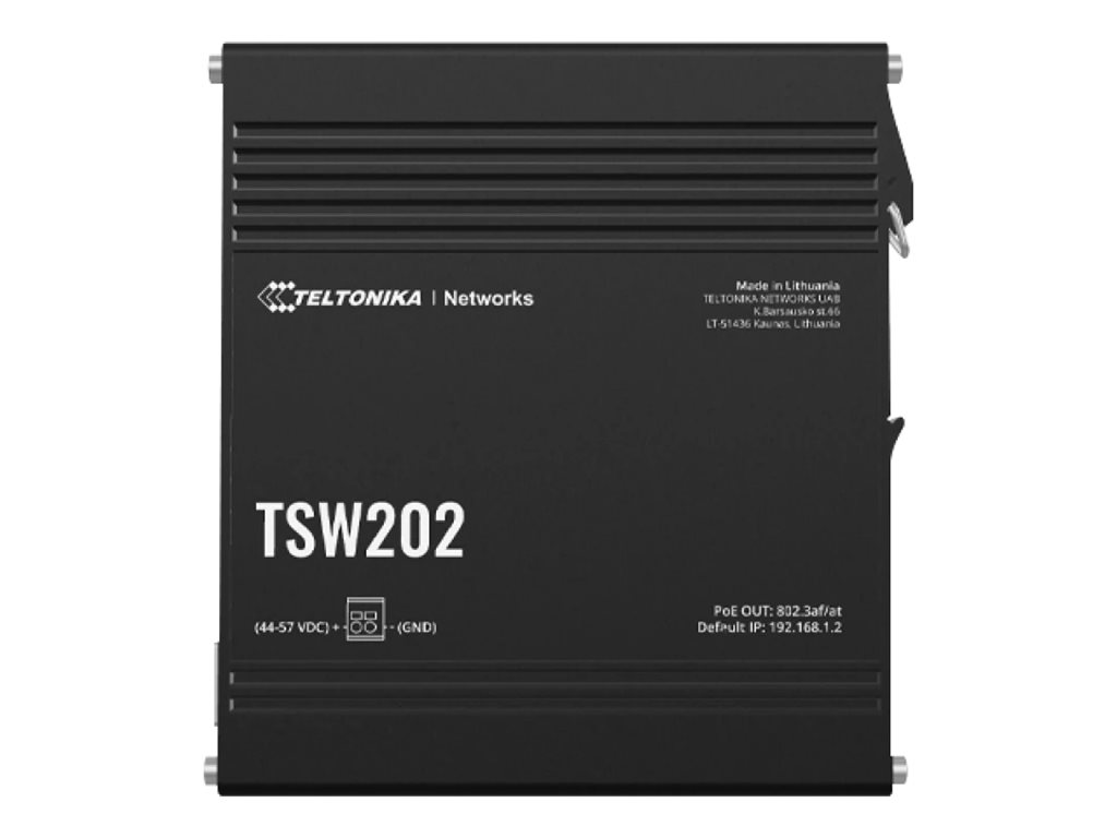 432227-tsw202000000-4779051840281-0.webp Teltonika Switch, 8 ports TSW202 L2 managed Wall-mountable SFP ports quantity 2
